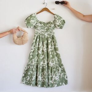 Abercrombie & Fitch Emerson off the shoulder midi dress Size Large Petite LP